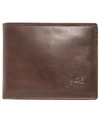 Mancini Men's  Boulder Collection Rfid Secure Billfold With Removable Center Wing Passcase In Brown