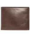 Mancini Men's  Boulder Collection Rfid Secure Billfold With Removable Center Wing Passcase In Brown