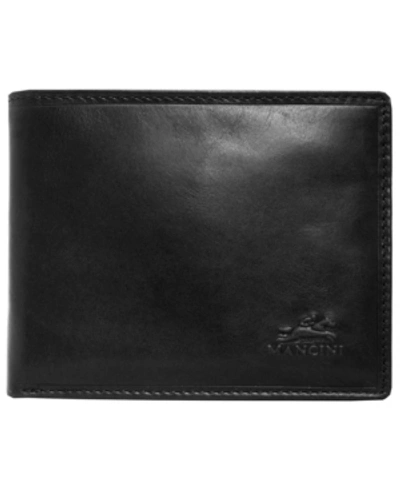 Mancini Men's  Boulder Collection Rfid Secure Billfold With Removable Center Wing Passcase In Black