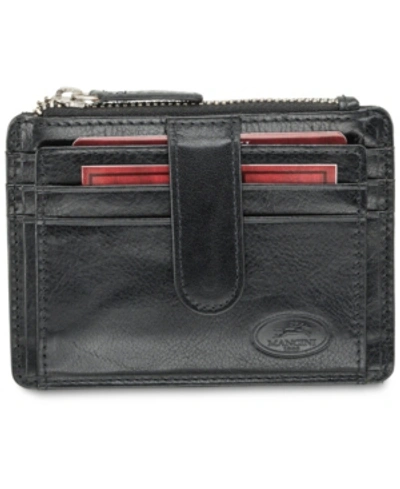 Mancini Men's  Equestrian2 Collection Rfid Secure Card Case And Coin Pocket In Black