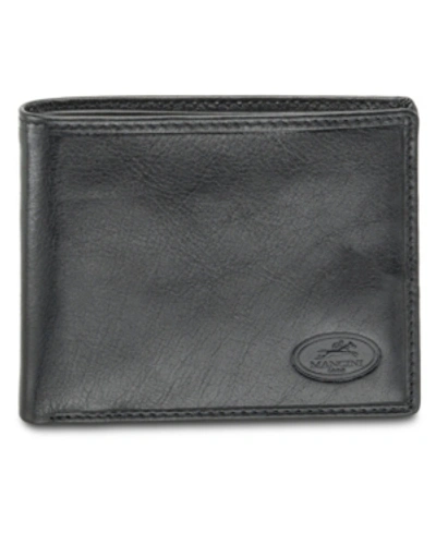Mancini Men's  Equestrian2 Collection Rfid Secure Classic Billfold Wallet In Black