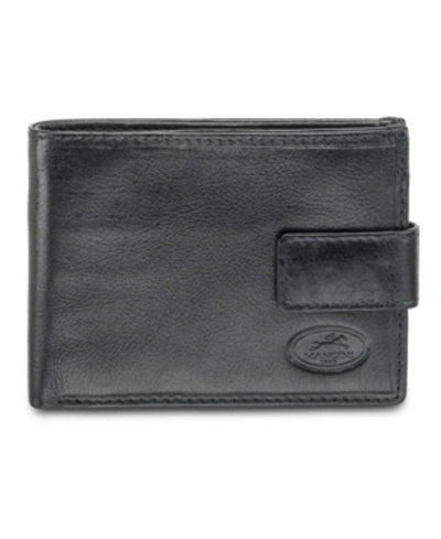 Mancini Men's  Equestrian2 Collection Rfid Secure Wallet With Coin Pocket In Black