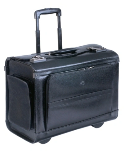 Mancini Business Collection Wheeled Laptop Catalog Case In Black