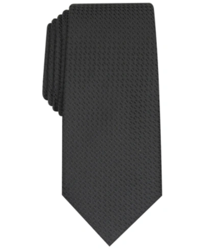 Alfani Men's Slim Textured Tie, Created For Macy's In Black