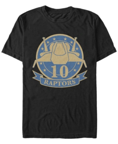 Fifth Sun Battlestar Galactica Men's Raptor Merit Badge Short Sleeve T-shirt In Black