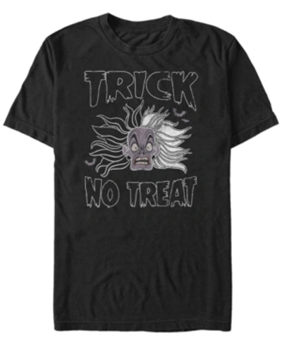 Fifth Sun Disney 101 Dalmatians Men's Cruella Devil Trick No Treat Short Sleeve T-shirt In Black