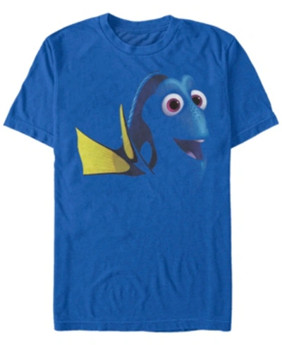 Fifth Sun Disney Pixar Men's Finding Dory Big Face Costume Short Sleeve T-shirt In Royal