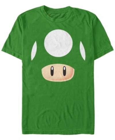 Fifth Sun Nintendo Men's Super Mario 1 Up Mushroom Costume Short Sleeve T-shirt In Green