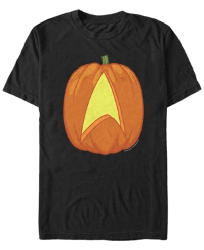 Fifth Sun Star Trek Men's Carved Pumpkin Logo Short Sleeve T-shirt In Black