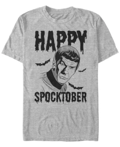 Fifth Sun Star Trek Men's Spock Happy Spocktober Halloween Short Sleeve T-shirt In Athletic H