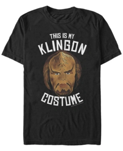 Fifth Sun Star Trek Men's Klingon Halloween Costume Short Sleeve T-shirt In Black
