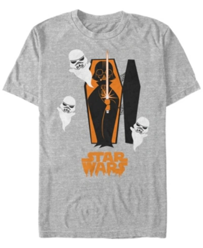 Fifth Sun Star Wars Men's Darth Vader Coffin Storm Trooper Ghosts Short Sleeve T-shirt In Athletic H