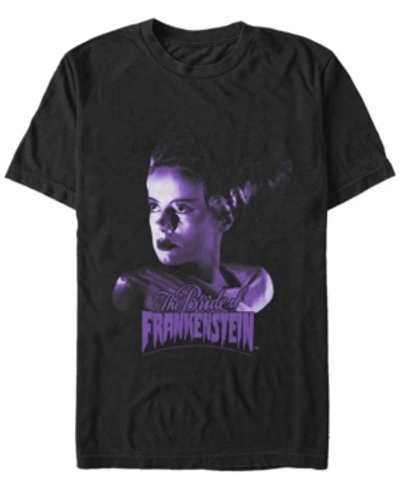 Fifth Sun Universal Monsters Men's Bride Of Frankenstein Portrait Short Sleeve T-shirt In Black