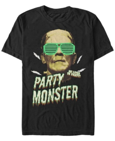 Fifth Sun Universal Monsters Men's Frankenstein Party Monster Short Sleeve T-shirt In Black