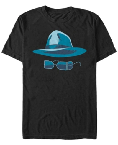 Fifth Sun Universal Monsters Men's Invisible Man Hat And Glasses Big Face Short Sleeve T-shirt In Black
