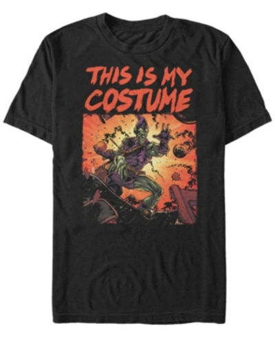 Fifth Sun Marvel Men's Classic Green Goblin Halloween Costume Short Sleeve T-shirt In Black