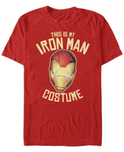 Fifth Sun Marvel Men's Avengers Iron Man Halloween Costume Short Sleeve T-shirt In Red