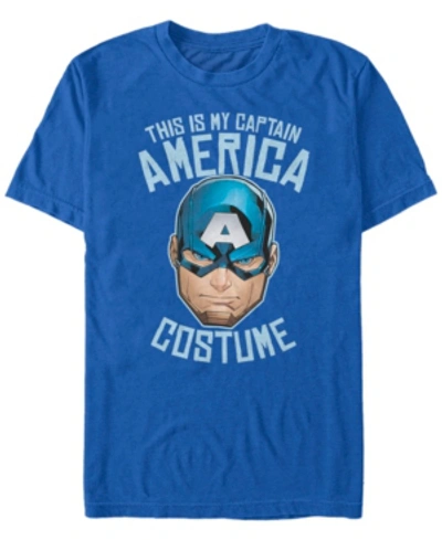 Fifth Sun Marvel Men's Avengers Captain America Halloween Costume Short Sleeve T-shirt In Royal