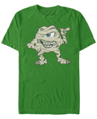 Fifth Sun Disney Pixar Men's Monsters Inc. Mummy Mike Wazowski Costume Short Sleeve T-shirt In Green