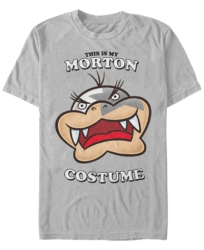 Fifth Sun Nintendo Men's Super Mario Morton Halloween Costume Short Sleeve T-shirt In Silver