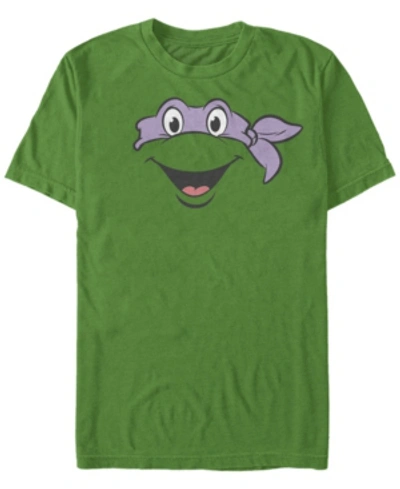 Fifth Sun Nickelodeon Teenage Mutant Ninja Turtles Donatello Big Face Short Sleeve T-shirt In Kelly