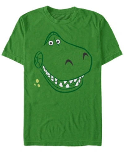 Fifth Sun Disney Pixar Men's Toy Story Rex Big Face Costume Short Sleeve T-shirt In Green