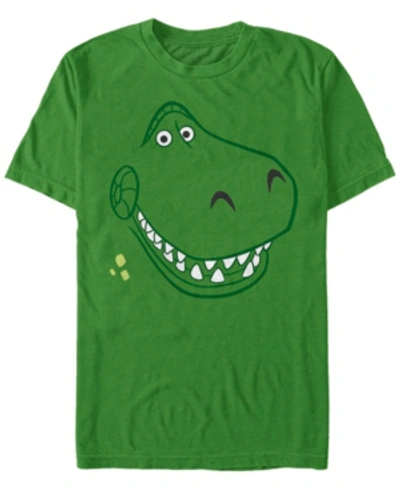 Fifth Sun Disney Pixar Men's Toy Story Rex Big Face Costume Short Sleeve T-shirt In Kelly