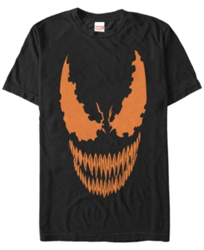 Fifth Sun Marvel Men's Venom Halloween Pumpkin Big Face Costume Short Sleeve T-shirt In Black