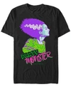Fifth Sun Universal Monsters Men's Bride Of Frankenstein Party Monster Short Sleeve T-shirt In Black