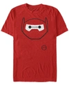 Fifth Sun Disney Men's Big Hero 6 Baymax Mask Big Face Costume Short Sleeve T-shirt Short Sleeve T-shirt In Red