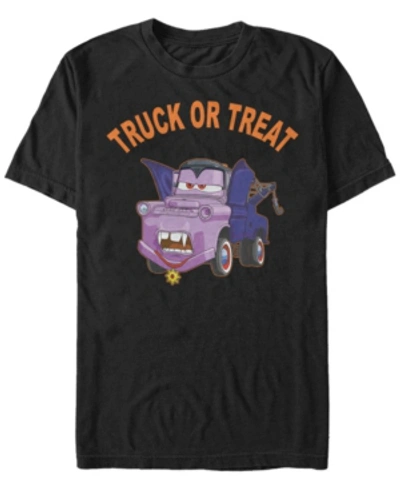 Fifth Sun Disney Pixar Men's Cars Vampire Mater Truck Or Treat Short Sleeve T-shirt In Black