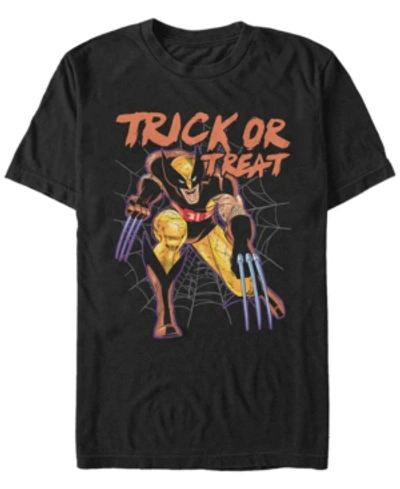 Fifth Sun Marvel Men's Classic Wolverine Trick Or Treat Halloween Short Sleeve T-shirt In Black