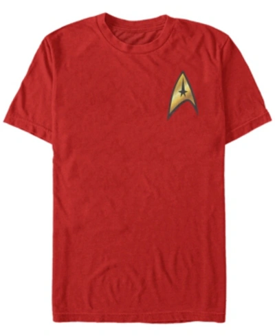 Fifth Sun Star Trek Men's Original Series Command Badge Costume Short Sleeve T-shirt In Red