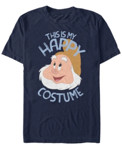 Fifth Sun Disney Men's Snow White And The Seven Dwarfs Happy Halloween Costume Short Sleeve T-shirt In Navy