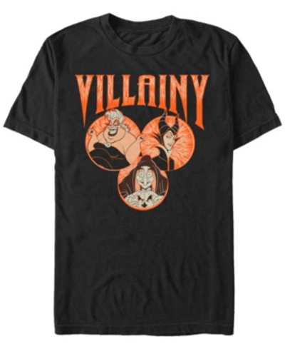 Fifth Sun Disney Villains Men's Portrait Bubbles Short Sleeve T-shirt In Black