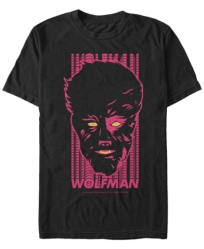 Fifth Sun Universal Monsters Men's Wolfman Neon Big Face Short Sleeve T-shirt In Black