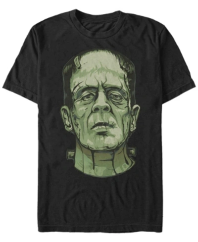 Fifth Sun Universal Monsters Men's Frankenstein Big Face Short Sleeve T-shirt In Black