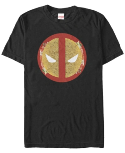 Fifth Sun Marvel Men's Deadpool Taco Face Costume Short Sleeve T-shirt In Black