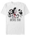 Fifth Sun Disney 101 Dalmatians Men's Devilish Cruella Devil Short Sleeve T-shirt In White