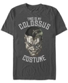 Fifth Sun Marvel Men's Colossus Halloween Costume Short Sleeve T-shirt In Charcoal