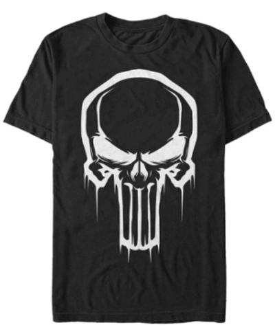 Fifth Sun Marvel Men's Punisher Dripping Skull Logo Costume Short Sleeve T-shirt In Black