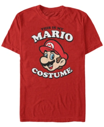 Fifth Sun Nintendo Men's Super Mario Halloween Costume Short Sleeve T-shirt In Red