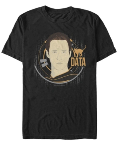 Fifth Sun Star Trek Men's Data Big Face Short Sleeve T-shirt In Black