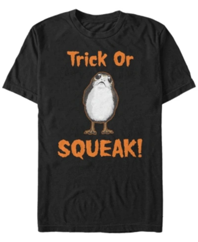 Fifth Sun Star Wars Men's Porg Trick Or Squeak Short Sleeve T-shirt In Black