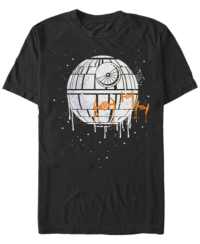 Fifth Sun Star Wars Men's Dripping Death Star Short Sleeve T-shirt In Black