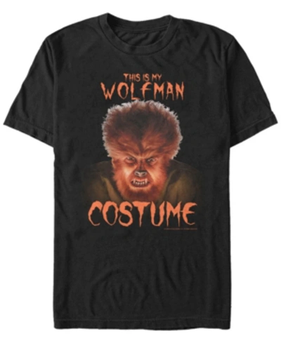 Fifth Sun Universal Monsters Wolfman Costume Men's Short Sleeve T-shirt In Black