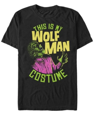 Fifth Sun Universal Monsters Men's My Wolfman Halloween Costume Short Sleeve T-shirt In Black