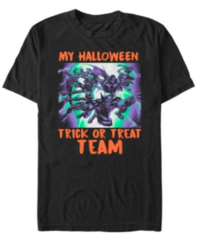 Fifth Sun Marvel Men's Classic X-men Halloween Trick Or Treat Team Short Sleeve T-shirt In Black
