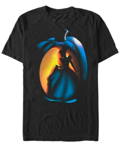 Fifth Sun Disney Men's Cinderella Carved Pumpkin Short Sleeve T-shirt In Black