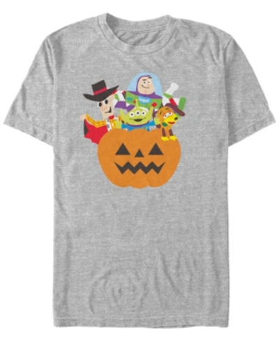 Fifth Sun Disney Pixar Men's Toy Story Pumpkin Surprise Short Sleeve T-shirt In Gray